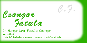 csongor fatula business card